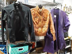 3-Womens Size Small Vakko Purple Leather Coat, Exhilaration Jacket, Patagonia Long Sleeve