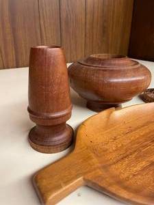 Lot of Hand Carved Bowls and Platters from Thailand