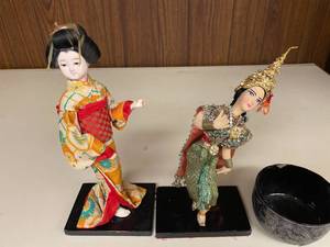 Lot of Asian Gesha and Thai Lady Figurines and Bowl&nbsp