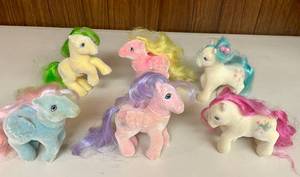 Lot of Vintage My Little Pony SO SOFT Fuzzy Ponies