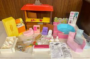Lot of Various Barbie Playset Parts, Accessories and More