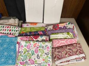 Lot of Various Vintage Fabric, Embroidery Etc.&nbsp