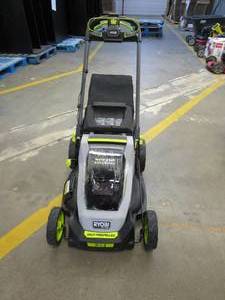 lot 496 image: RYOBI 40V HP Brushless 20 in. Cordless Electric Battery Walk Behind Self-Propelled Mower with 6.0 Ah Battery and Charger(BRAND NEW)