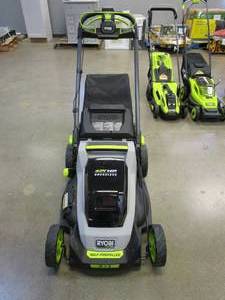 lot 504 image: RYOBI 40V HP Brushless 20 in. Cordless Electric Battery Walk Behind Self-Propelled Mower with 6.0 Ah Battery and Charger (LIKE NEW CONDITION)