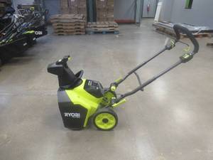 lot 510 image: RYOBI 40V HP Brushless 18 in. Single-Stage Cordless Electric Snow Blower (Tool-Only )(NICE CONDITION)