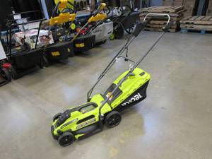 lot 521 image: RYOBI RYAC130 13 in. 11 Amp Corded Electric Walk Behind Push Mower (USED, SEE PHOTOS)