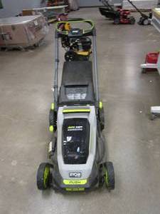lot 523 image: RYOBI 40V HP Brushless 20 in. Cordless Battery Walk Behind Push Mower (FOR PARTS ONLY, DOES NOT RUN)