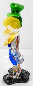 lot 43 image: Vintage Murano Italian Hand Blown Art Glass Circus Clown