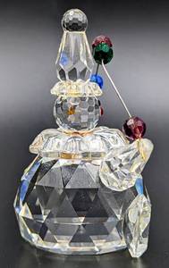 lot 44 image: Iris Arc Swarovski Crystal Glass Juggling Circus Clown