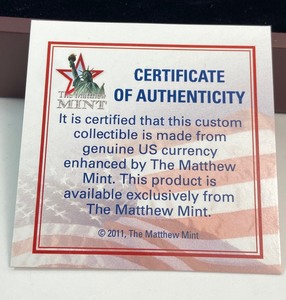 lot 58 image: The Matthew Mint Commemorative 911 Half Dollar Coin Tribute - With COA
