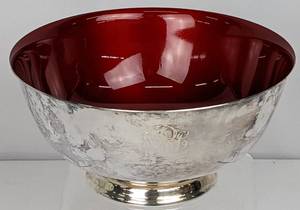 lot 101 image: Two Reed and Barton Enamel and Silver Bowls #104 and #101 - One Etched