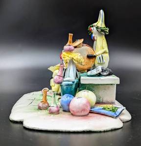 lot 123 image: Vintage Zampiva Porcelain Clown Band Figurine- Made in Italy