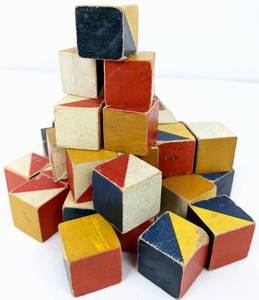 lot 109 image: 1930s U.S. Embossing Co COLOR CUBES - 40 Block Set