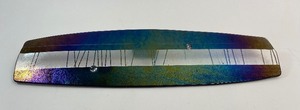 lot 116 image: Purple Iridescent Fused Art Glass Sushi Serving Platter
