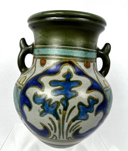 lot 159 image: Signed and Numbered Plateelbakkerij Zuid-Holland Gouda Inon Vase