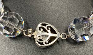 lot 169 image: Glass and Sterling Bracelet and Rectangular Sterling Silver Pendant
