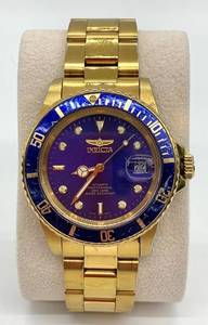 lot 173 image: Invicta Pro Diver Automatic Mens Gold Tone Watch- 21 Jewels