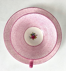 lot 141 image: Assorted Antique Star Paragon Fine Bone China Pieces - Pink Pattern F 85