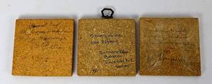 lot 228 image: Three Vintage Unique Navajo Sand Art Plaques