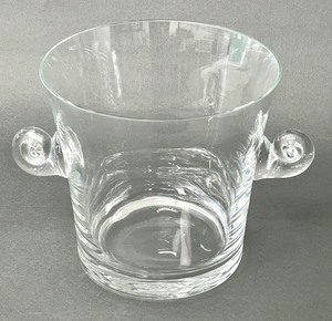 lot 291 image: Tiffany & Co. Scroll-Handle Crystal IceChampagne Bucket In Original Box