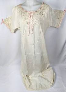 lot 310 image: 9 Antique NightwearLingerie and Other Items Garters, Night Dresses and Caps,  Apron, JW Robinson Shawl