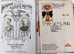 lot 364 image: 1904-07 Trinity College Girls Record Scrapbook - FDR Inaugural Programs, Princeton Triangle Club Program, Photos, Telegrams & More