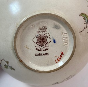 lot 358 image: Rare Antique 1800s Royal Doulton Burslem Pitcher - Garland 027
