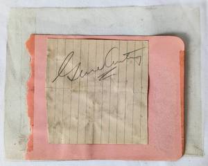 lot 387 image: Autographs, 1890s News Clippings, Postcards, Other Ephemera - Gene Autry Autograph, Don Stolz Autograph, WWI Red Cross Card, More