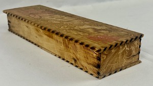 lot 267 image: Antique Art Nouveau 1900s Wood Necktie Box