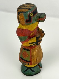 lot 1B image: Antique Hopi Kachina Doll - Cottonwood & Hand Painted