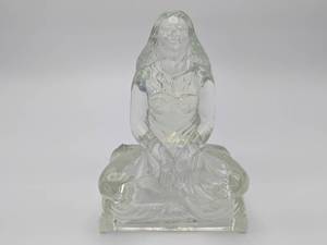Sabino Opalescent Glass Nude Woman LIdole Figural