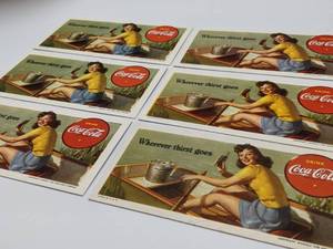 (6) Coca-Cola Ink Blotters 1942