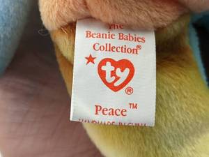 Peace Beanie Baby No UK and IL Error, etc.