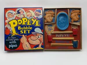 1933 Popeye Bubble Set by Transogram Excellent Condition, Never Used