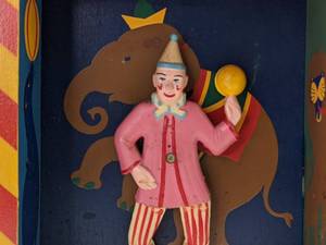 Swiss Circus REUGE Dancing Clown Music Box