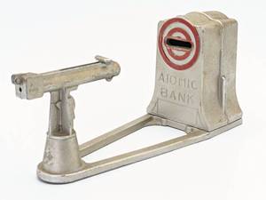 1950s Atomic Bank Shooting Coin Bank Works