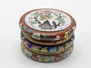 Vintage Cloisonn Lidded Container