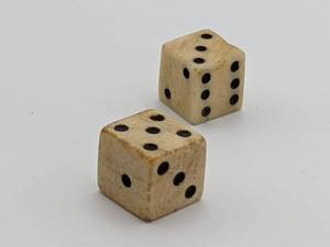 Civil War Bone Six-Sided Dice Set