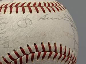 1964 Yankees Team Signed Baseball Mantle, Berra, Marris, and more