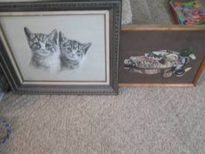 2 framed artwork pieces 1915 an...