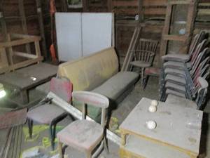 Contents of corner in upstairs of b...