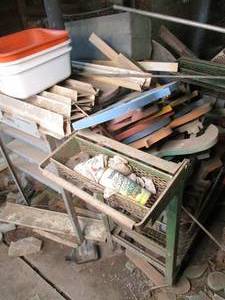 Metal cart plus contents and 4 tier...