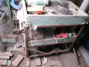 Metal cart plus contents (take what...
