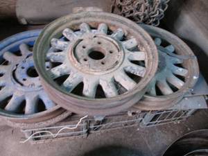 3 wood spoke rims for 32-37 Buick...