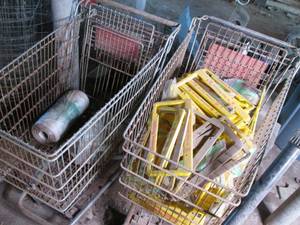 2 shopping carts plus contents...