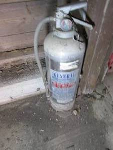 Large fire extinguisher...
