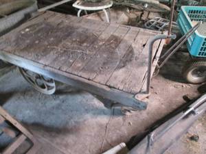 Vintage wagon with metal wheels 64...