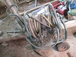 Portable hose reel with hose...