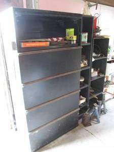 Metal shop cabinet with key and two...