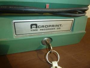 lot 95 image: Acu-Print Time Clock